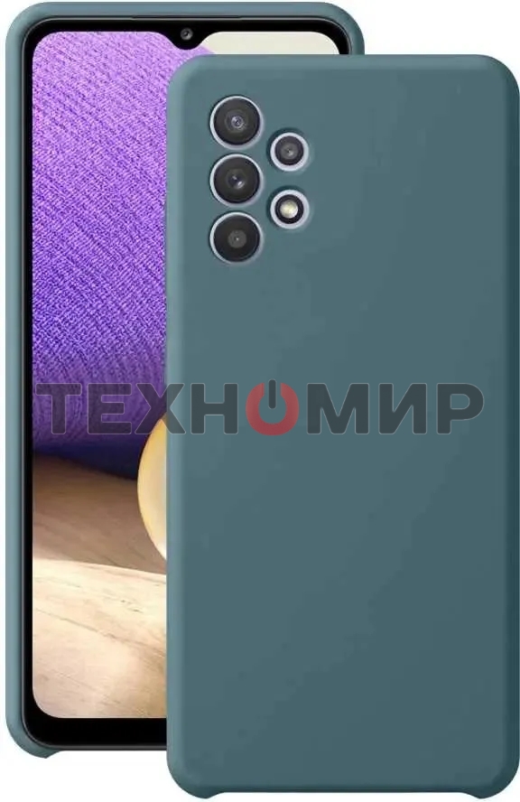 Чехол (клип-кейс) Deppa для Samsung Galaxy A32 Liquid Silicone синий (870122)