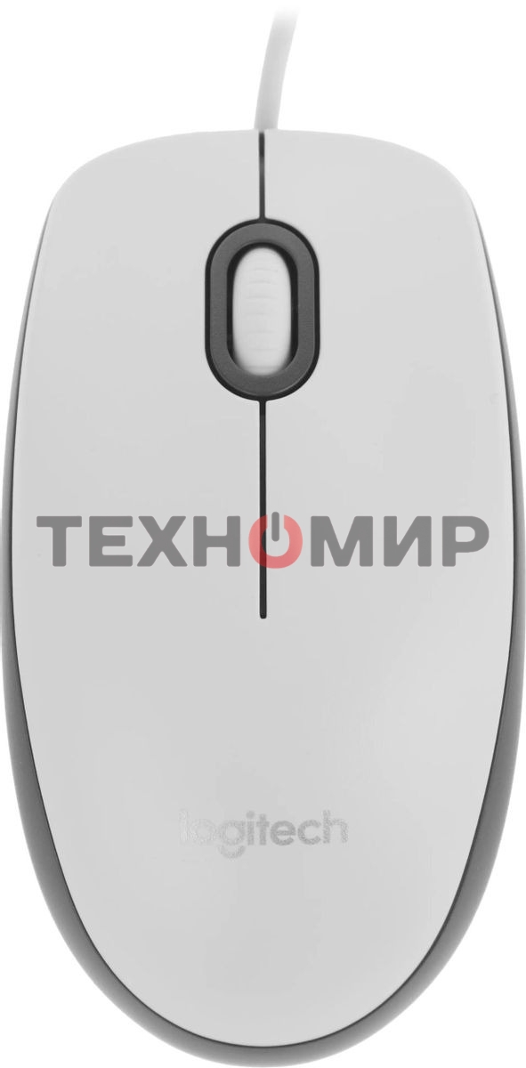 Мышь проводная Logitech M100 белый, 1000 dpi, USB, кнопки - 3