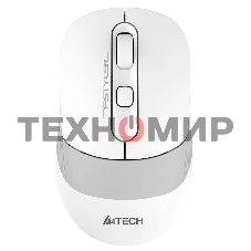 Мышь беспроводная A4Tech Fstyler FB10C белый/серый, 2000 dpi, радиоканал, Bluetooth, USB, кнопки - 4