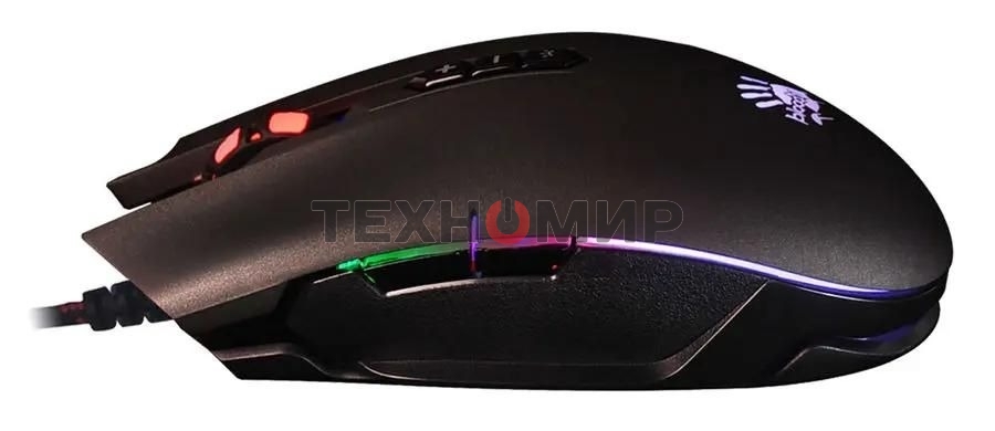 Мышь проводная A4Tech Bloody Q80 черный, 3200 dpi, USB, кнопки - 8