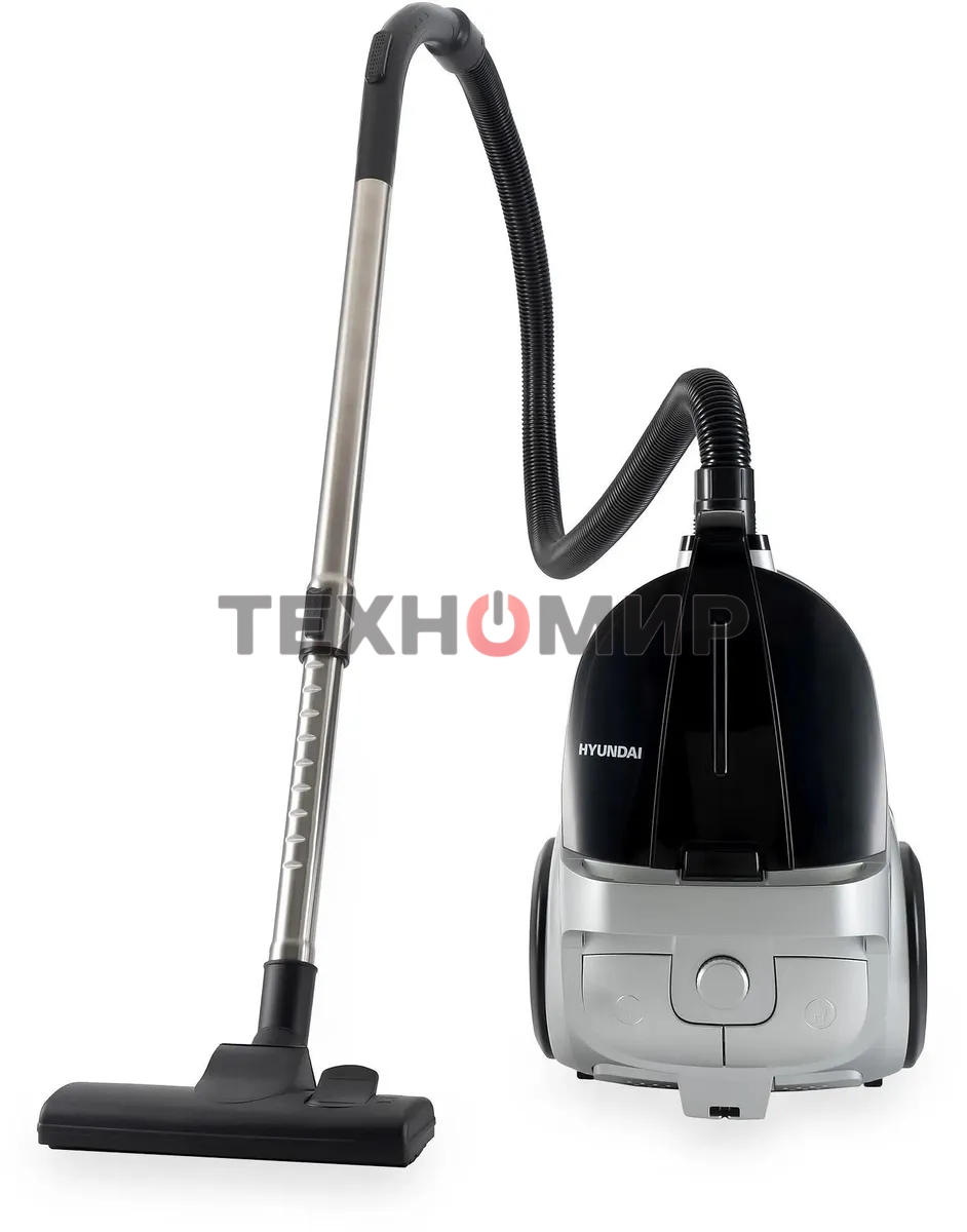 Пылесос Hyundai HYV-C2650 черный/серебристый, 380/2200 Вт, уборка сухая, пылесборник контейнер 3.5 л