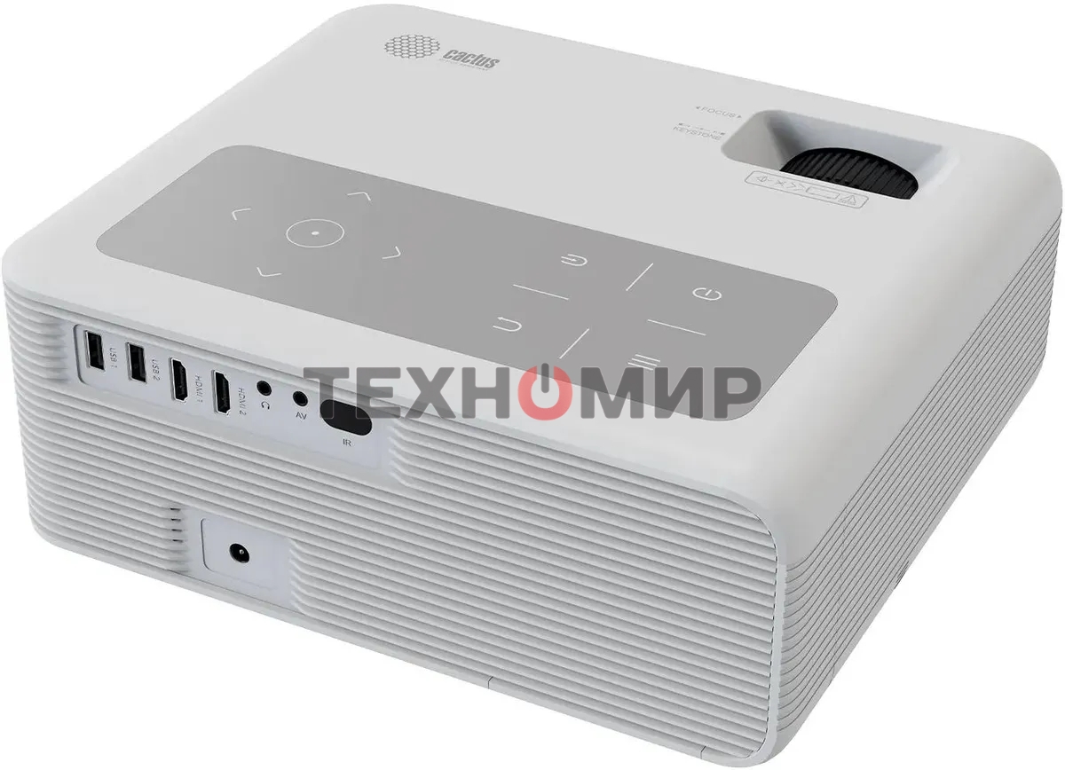 Проектор Cactus CS-PRM.01WT.Full HD LCD 19000Lm LS 700Lm ANSI (1920x1080) 2500:1 ресурс лампы:50000часов 2xUSB typeA 2xHDMI 1.8кг