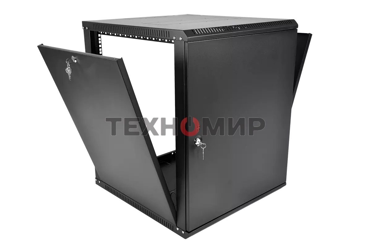 Шкаф телекоммуникационный настенный разборный ЦМО ЭКОНОМ 15U (600 520) дверь металл, черный