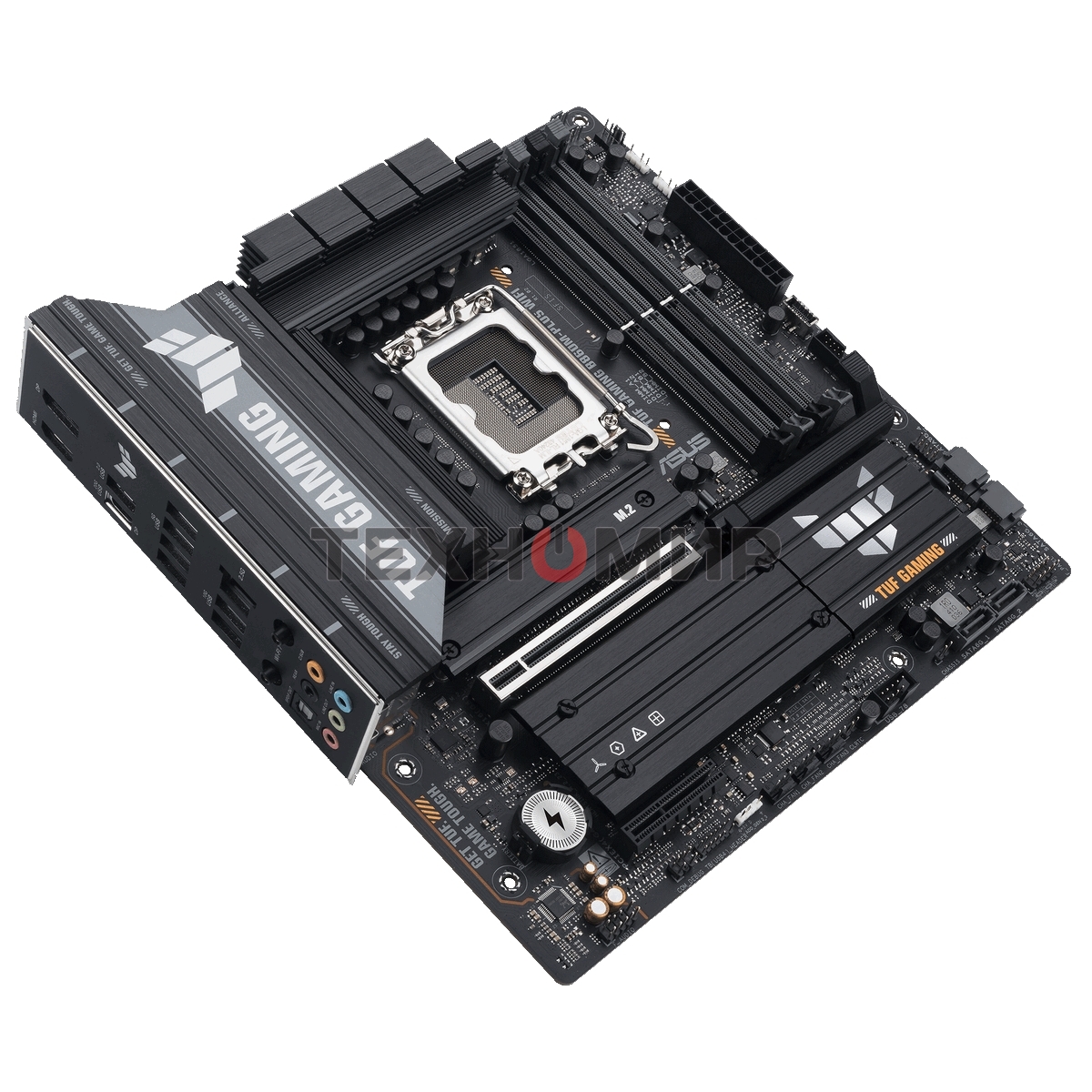 Материнская плата ASUS TUF GAMING B860M-PLUS WIFI, LGA 1851, Intel B860, 4xDDR5, 4xSATA, 3xM.2, 1xPCIe 5.0 x16, 1xPCIe x4, 1xUSB-C, 4xUSB-A 3.2 Gen 1, 2xUSB-A 3.2 Gen 2, 1xHDMI, 1xDP, 1x2.5Gb LAN, 7.1, mATX