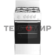 Плита газовая Darina S4 GM 441 101 белый, конфорок 4 шт, духовка 50 л, 50 см x 85 см x 51 см