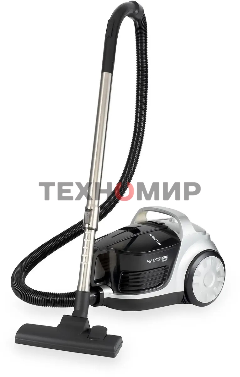 Пылесос Hyundai HYV-C2650 черный/серебристый, 380/2200 Вт, уборка сухая, пылесборник контейнер 3.5 л
