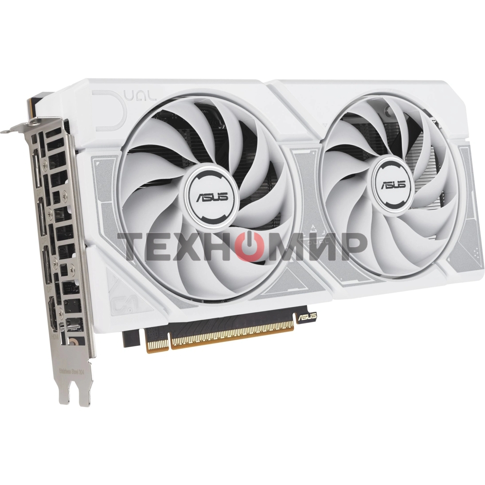 Видеокарта Asus GeForce RTX 5060 DUAL OC White, Nvidia RTX 5060, 8GB GDDR7, 128 bit, PCI-E 5.0, DPx3, HDMIx1, 2535 MHz