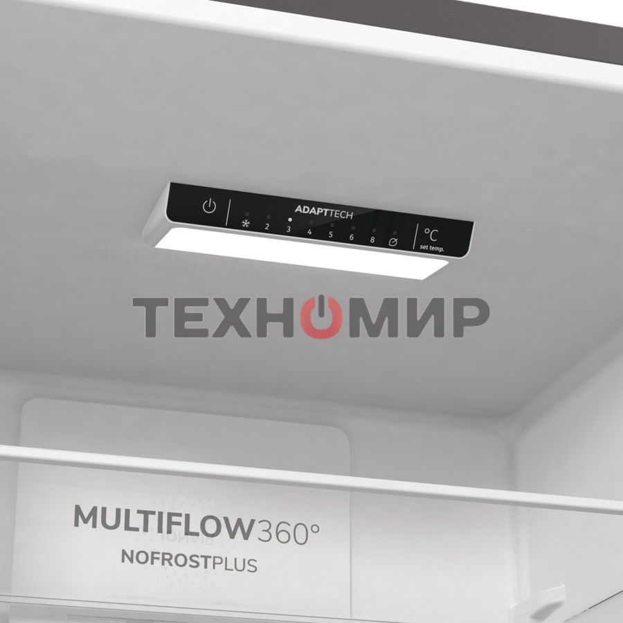 Холодильник Gorenje NRK6201ES4 серебристый двухкамерный 235/96 л морозилка снизу, No Frost