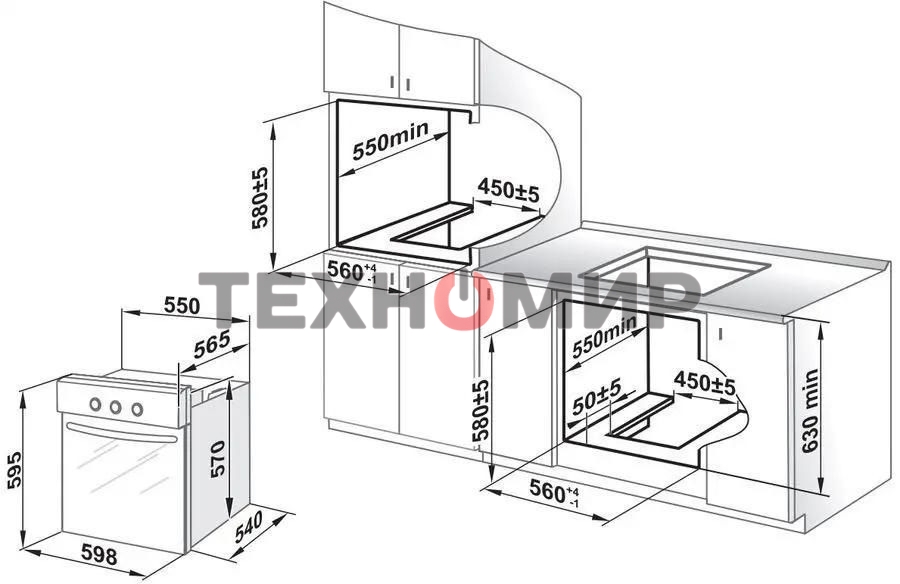 Духовой шкаф Gefest ДГЭ 621-03 H5, встраиваемый