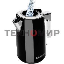 Чайник электрический Polaris PWK 1746CA Water Way Pro 1.7 л, 2200 Вт, черный (корпус: нержавеющая сталь)