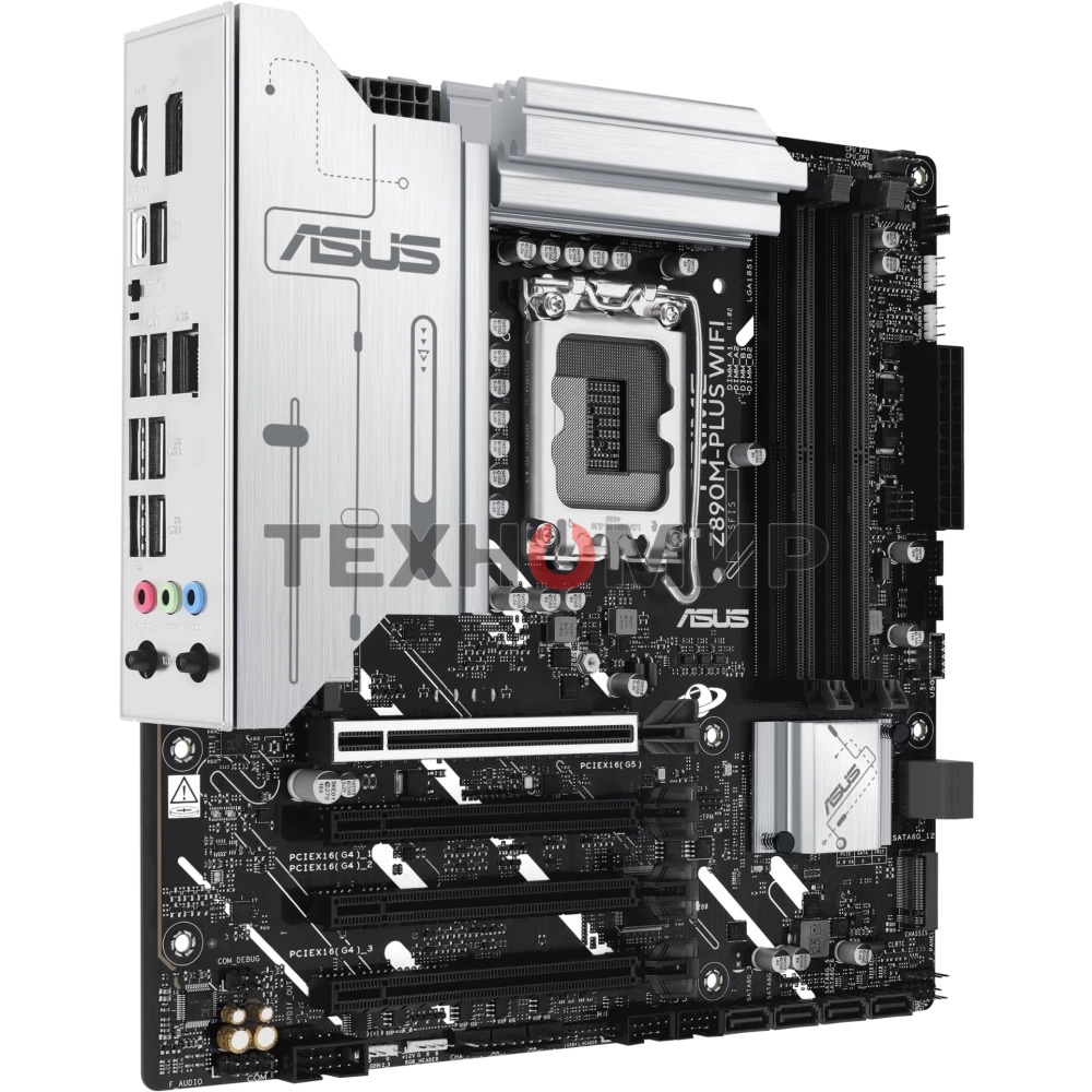 Материнская плата ASUS PRIME Z890M-PLUS WIFI, LGA 1851, Intel Z890, 4xDDR5, 6xSATA, 3xM.2, 1xPCIe 5.0 x16, 1xPCIe 4.0 x4, 2xPCIe 4.0 x1, 1xHDMI, 1xDP, 1x2.5Gb LAN, 2xUSB-A 2.0, 4xUSB-A 3.2 Gen 1, 1xUSB-A 3.2 Gen 2, 1xUSB-C 3.2 Gen 2x2, 3x3.5 мм, 7.1, mATX