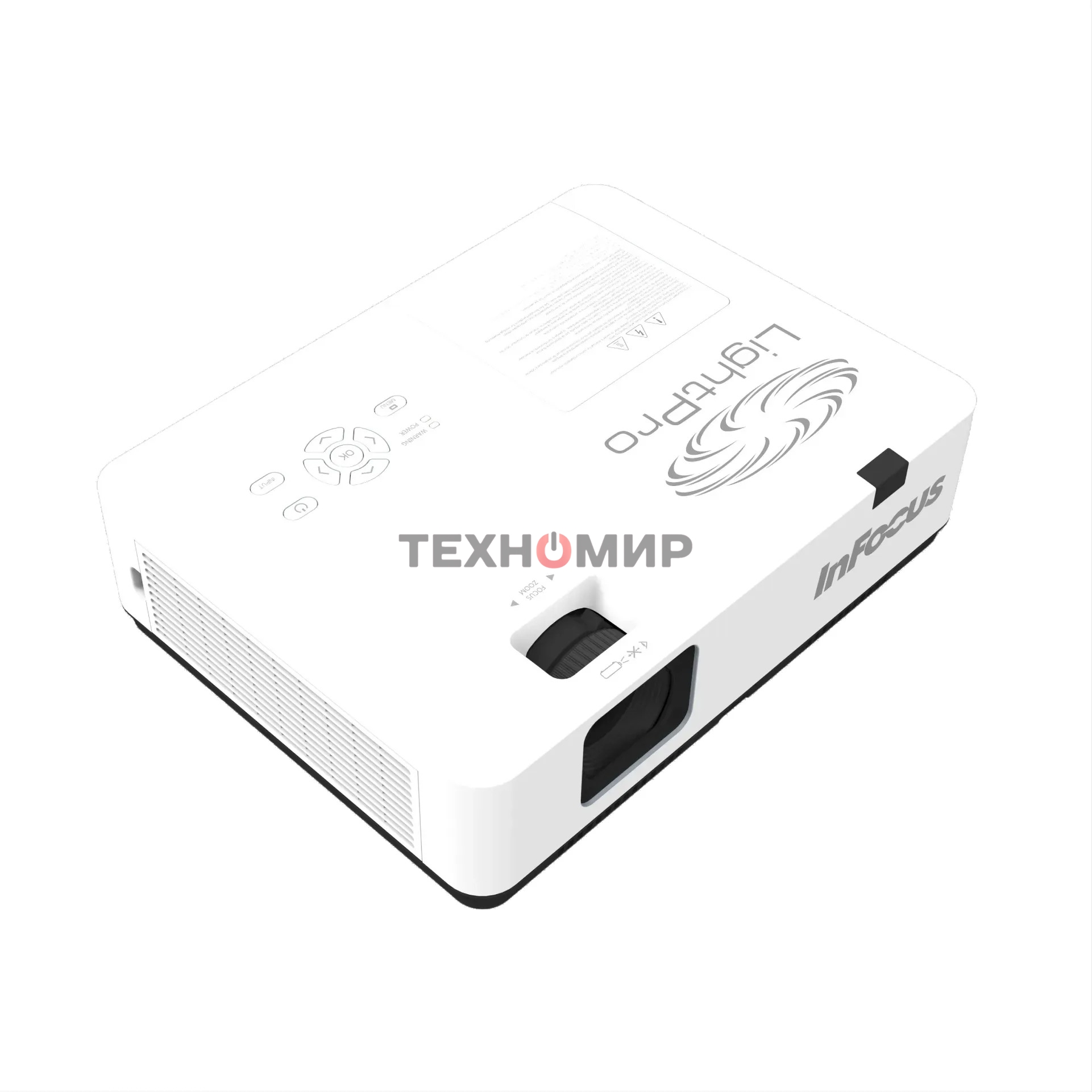 Проектор INFOCUS IN1036 3LCD, 5000 lm, WXGA, 1.371.65:1, 50000:1, (Full 3D), 16W, 2хHDMI 1.4b, VGA in, CompositeIN, 3,5 audio IN, RCAx2 IN, USB-A, VGA out, 3,5 audio OUT, RS232, Mini USB B serv, RJ45, 3,3 кг