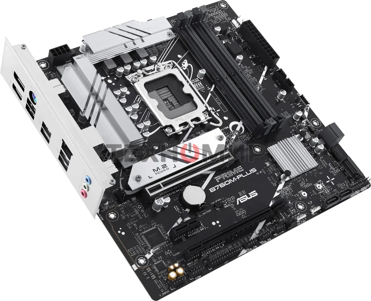 Материнская плата ASUS PRIME B760M-PLUS, LGA 1700, Intel B760, 4xDDR5, 4xSATA, 2xM.2, 1xPCIe 4.0 x4, 1xPCIe x1, 1xDP, 1xHDMI, 1x 2.5Gb LAN, 2xUSB-A 3.2 Gen 2, 4xUSB-A 2.0, 3x3.5 мм, 7.1, mATX