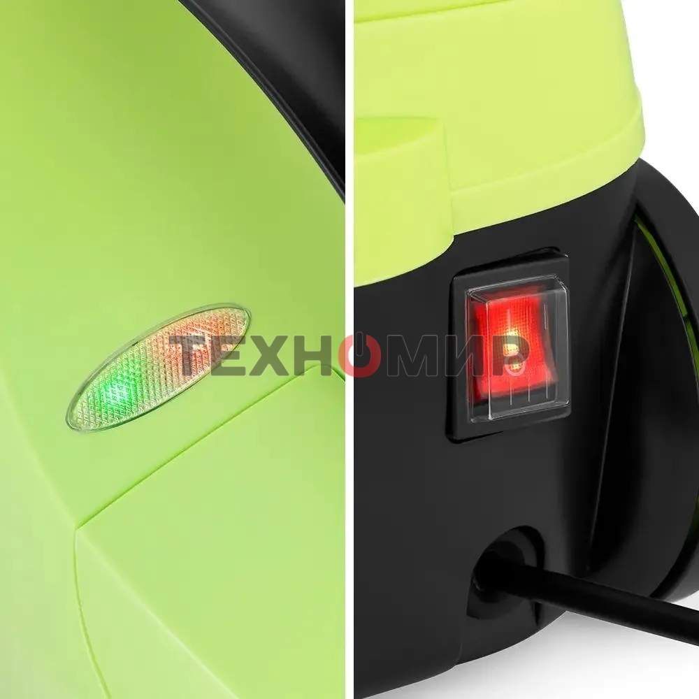 Пароочиститель напольный Kitfort КТ-9186 2000Вт салатовый/черный