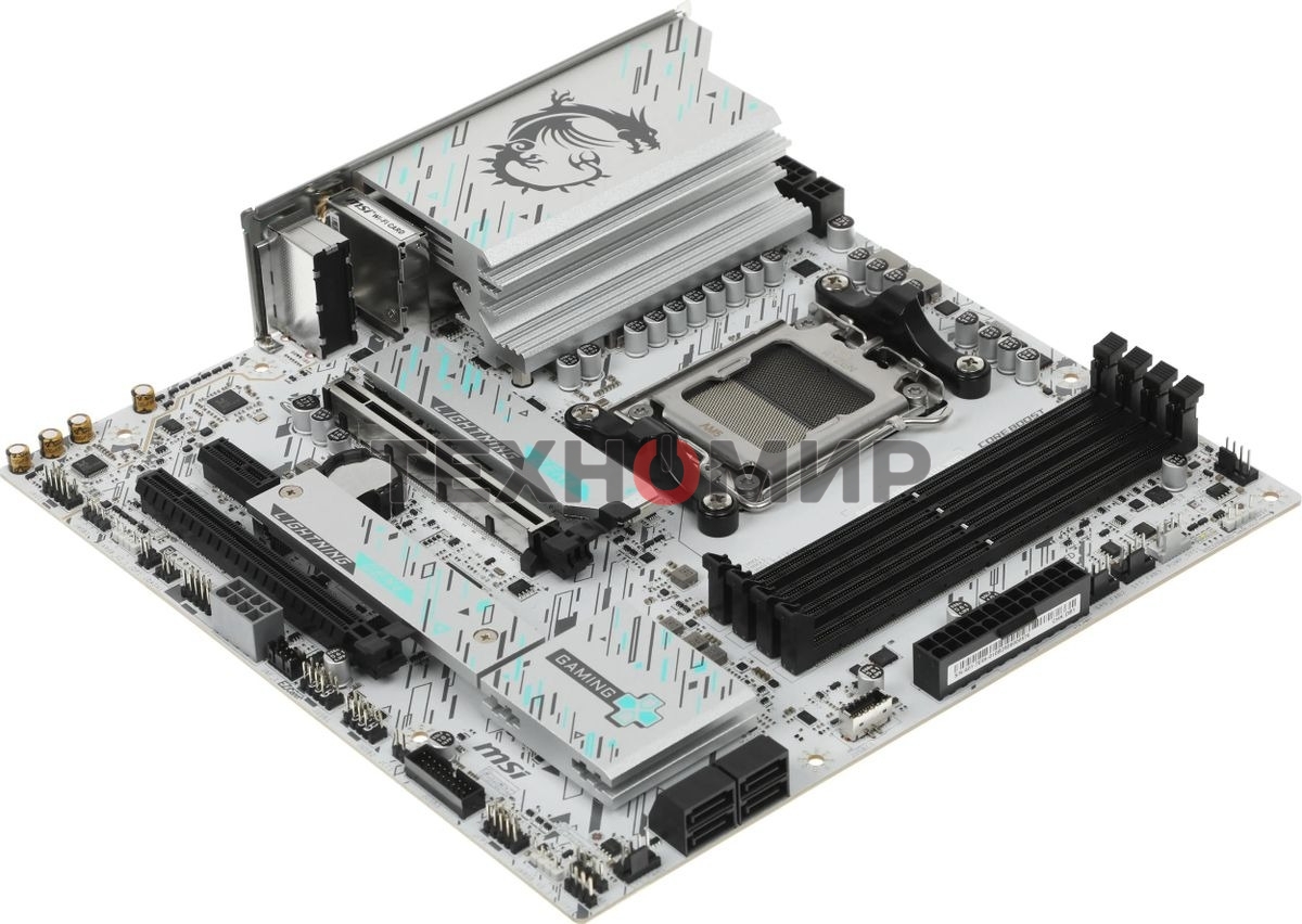 Материнская плата MSI B850M GAMING PLUS WIFI, AM5, AMD B850, 4xDDR5, 4xSATA, 2xM.2, 1xPCIe 5.0 x16, 1xPCIe 4.0 x4, 1xPCIe 3.0 x1, 1xDP, 1xHDMI, 1x5Gb LAN, Wi-Fi 7, Bluetooth 5.4, 3xUSB-C 10Gbps, 3xUSB-A 10Gbps, 3xUSB-A 5Gbps, 3x3.5 мм, 7.1, mATX