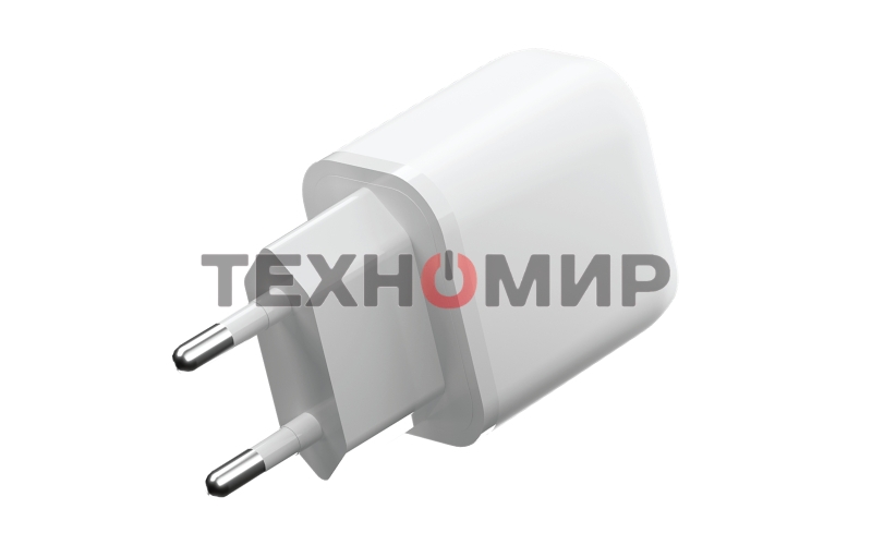 Сетевое зарядное устройство OLMIO Type-C+USB, 20W, 3A, QuickCharge3.0, PowerDelivery, белое