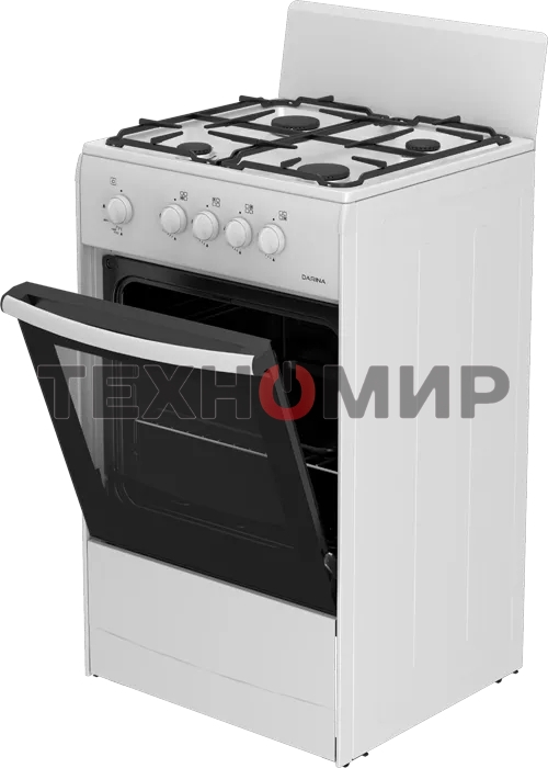 Плита газовая Darina S4 GM 441 101 белый, конфорок 4 шт, духовка 50 л, 50 см x 85 см x 51 см