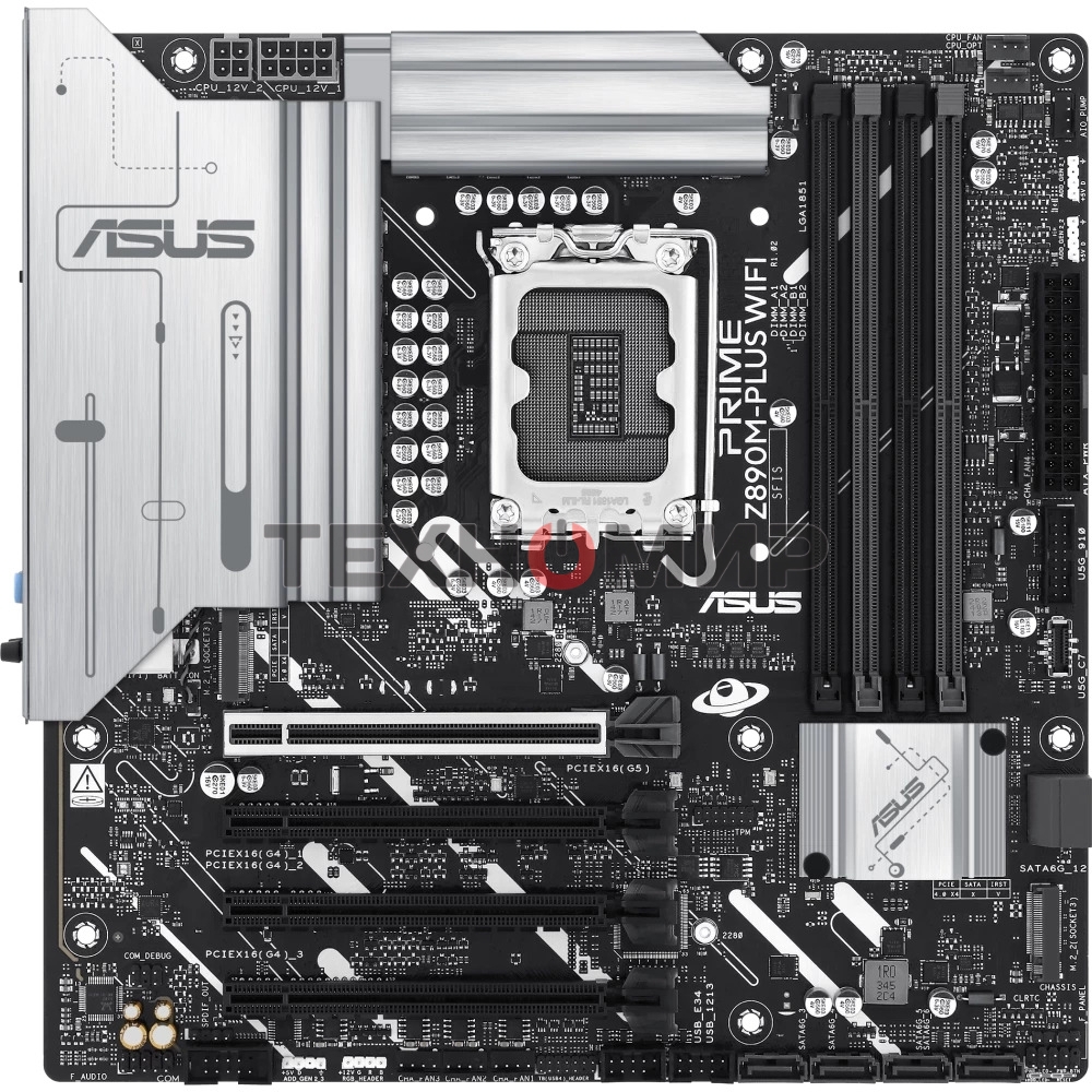 Материнская плата ASUS PRIME Z890M-PLUS WIFI, LGA 1851, Intel Z890, 4xDDR5, 6xSATA, 3xM.2, 1xPCIe 5.0 x16, 1xPCIe 4.0 x4, 2xPCIe 4.0 x1, 1xHDMI, 1xDP, 1x2.5Gb LAN, 2xUSB-A 2.0, 4xUSB-A 3.2 Gen 1, 1xUSB-A 3.2 Gen 2, 1xUSB-C 3.2 Gen 2x2, 3x3.5 мм, 7.1, mATX