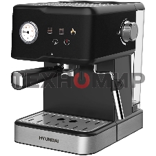 Кофеварка рожковая Hyundai HEM-4204 черный, исп. кофе - молотый, 1.5 л, 1000 Вт, 20 бар