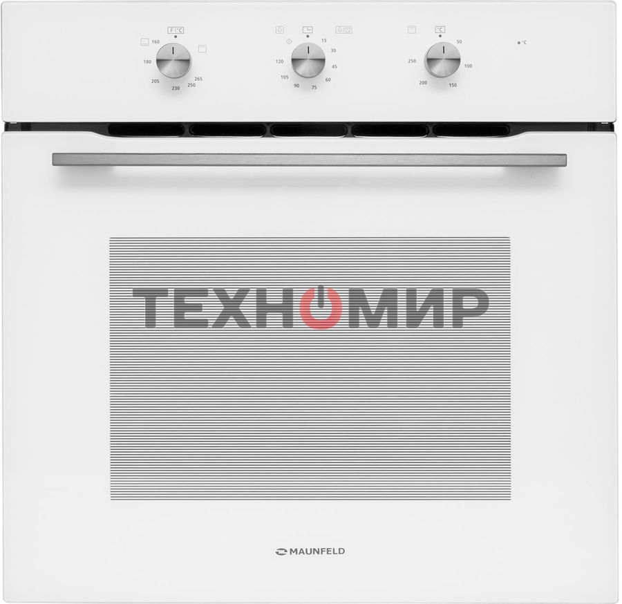 Шкаф духовой газовый с электрическим грилем Maunfeld MOGS703W, встраиваемый