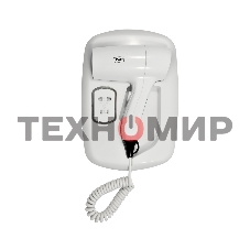 Фен для волос настенный Puff 1203B, белый, 1,2 кВт