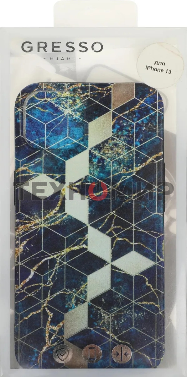 Чехол (клип-кейс) Gresso Meridian, для iPhone 13, синий gr17aaae8887