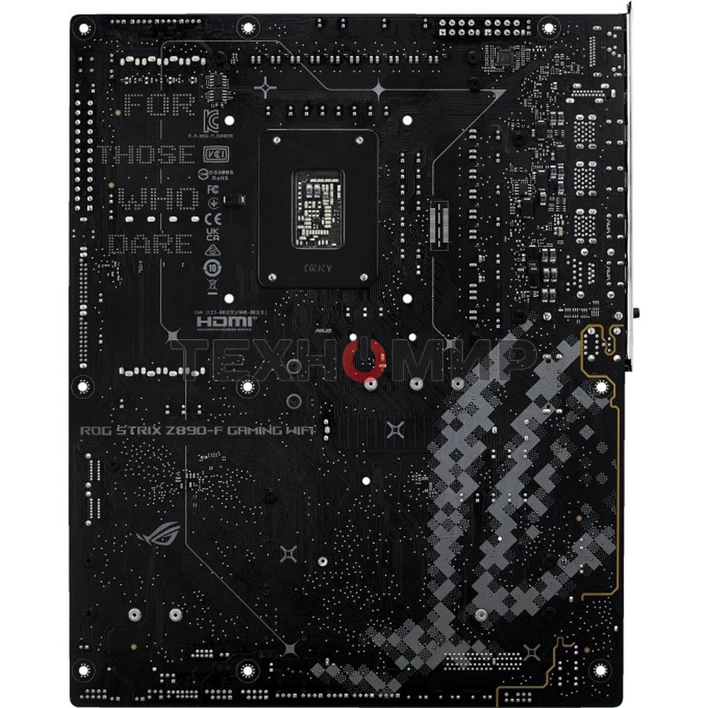 Материнская плата ASUS ROG STRIX Z890-F GAMING WIFI, LGA 1851, Intel Z890, 4xDDR5, 4xSATA, 5xM.2, 1xPCIe 5.0 x16, 1xPCIe 4.0 x4, 1xHDMI, 1xDP, 2xUSB-C, 1x 2.5Gb LAN, 4xUSB-A 3.2 Gen 1, 4xUSB-A 3.2 Gen 2, 2xUSB-A 2.0, 2xUSB-C Thunderbolt 4, 2x3.5 мм, 7.1, 