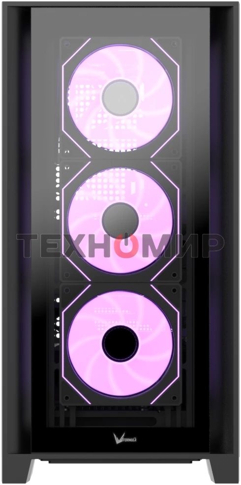 Компьютерный корпус AeroCool/Formula Air Power G8 Floe черный без БП ATX 2xUSB 3.0 1xUSB3.1 audio bott PSU