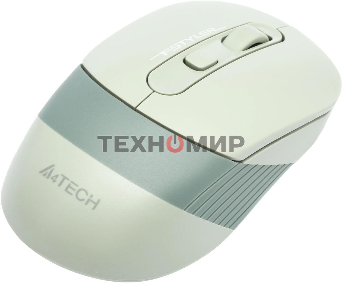 Мышь беспроводная A4Tech Fstyler FB10C зеленый, 2000 dpi, радиоканал, Bluetooth, USB, кнопки - 4