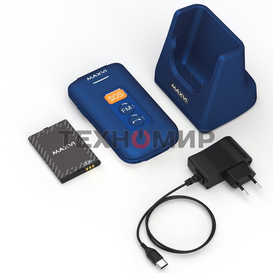 Мобильный телефон Maxvi E5 up синий