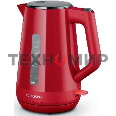 Чайник электрический Bosch TWK 1M124 1.7 л, 2400 Вт, красный