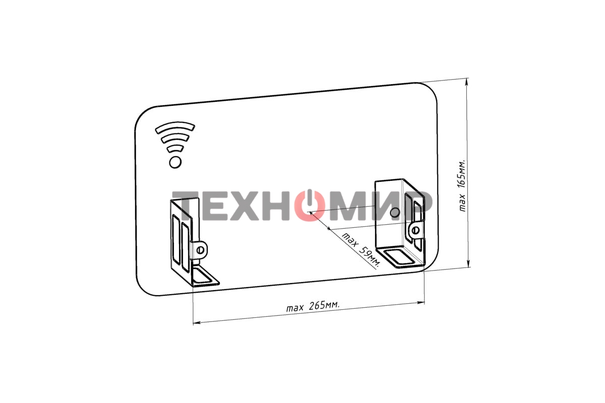Держатель Rexant для хранения роутера, с регулировкой размеров, настенный, черный