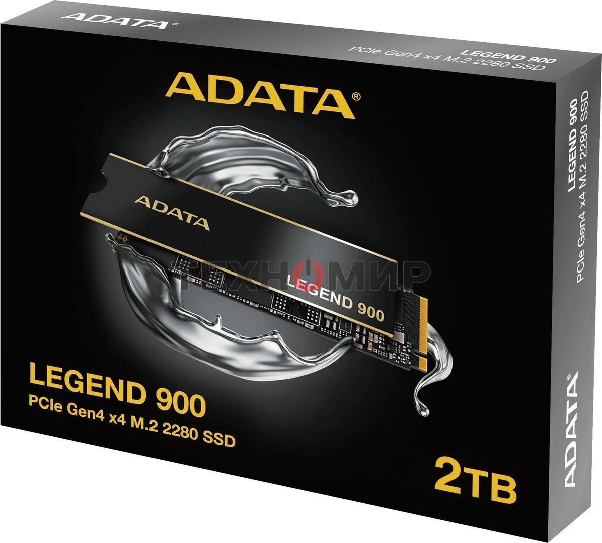 Накопитель SSD ADATA LEGEND 900, 2000Gb, PCIe 4.0 x4, 2280, NVMe, R/W 7000/5400, с радиатором
