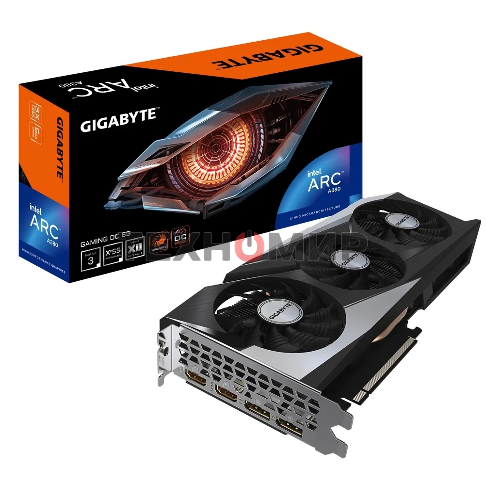 Видеокарта Gigabyte A380 GAMING OC GV-IA380GAMING OC-6GD