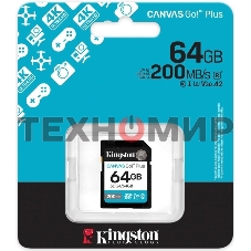 Флеш карта SDXC 64Gb Kingston SDG4/64Gb Canvas Go! Plus w/o adapter