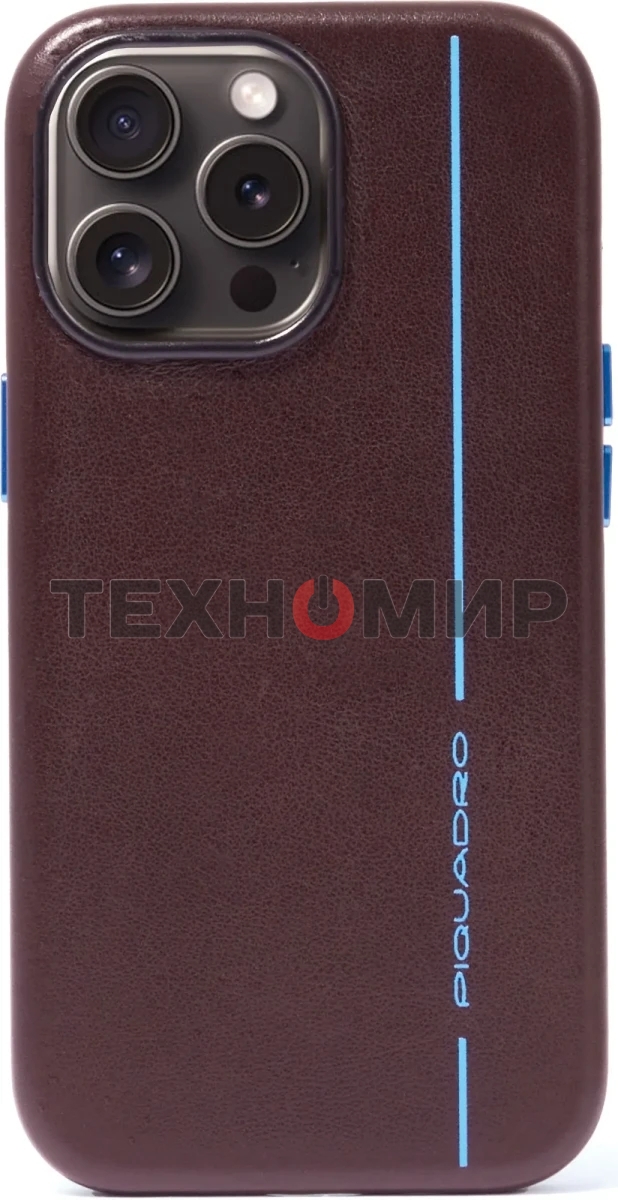Чехол Piquadro для Apple iPhone 15 Pro Blue Square коричневый (AC6438B2/MO)