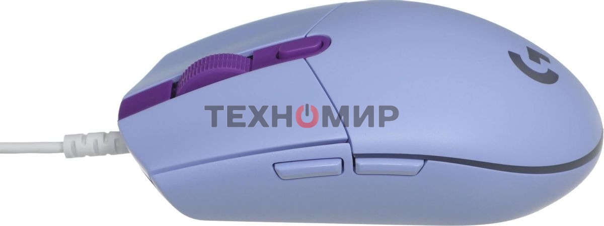 Мышь проводная Logitech G102 LIGHTSYNC фиолетовый, 8000 dpi, USB, кнопки - 6