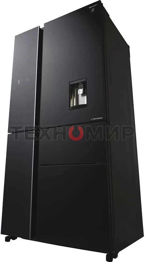 Холодильник Sharp SJWX99ABK серый, трехкамерный морозилка снизу 423/179л