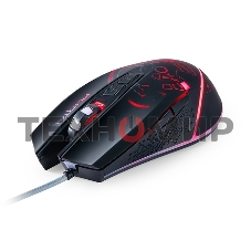 Мышь проводная Qumo Portal M39 черный, 3200 dpi, USB, кнопки - 6