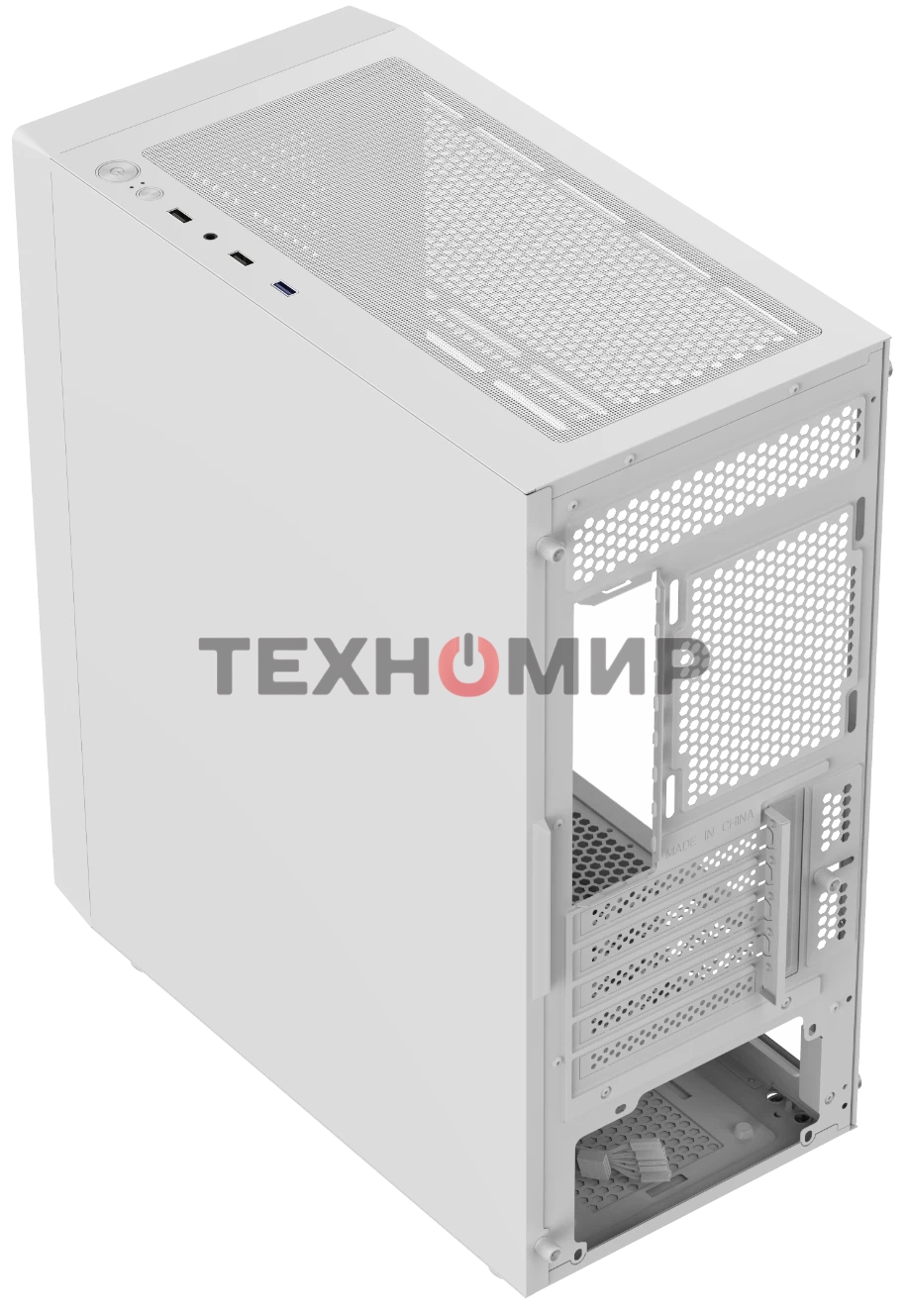 Компьютерный корпус Ocypus Gaммa C50 без БП белый (Gaммa-C50-WHG000XX-GL)