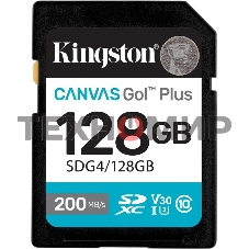 Флеш карта SDXC 128Gb Kingston SDG4/128Gb Canvas Go! Plus w/o adapter
