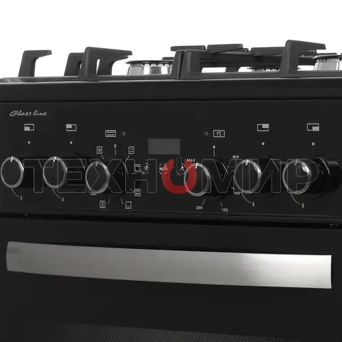 Плита комбинированная Gefest ПГЭ 6502-03 0044 черный, конфорок 4 газовых, духовка 55 л, 60 см x 85 см x 60 см