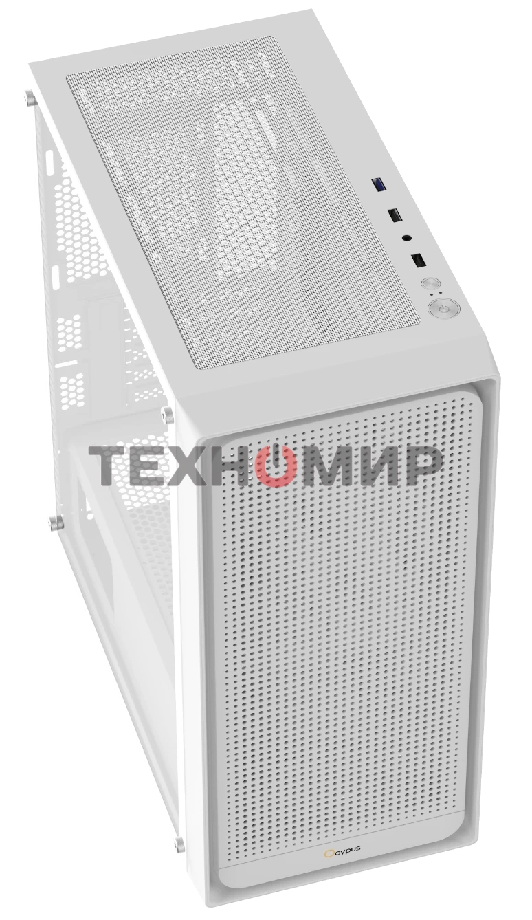 Компьютерный корпус Ocypus Gaммa C50 без БП белый (Gaммa-C50-WHG000XX-GL)