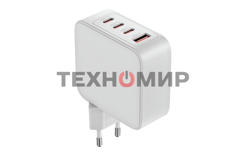 Сетевое зарядное устройство OLMIO Type-C х 3, 100W, QC3.0, PowerDelivery3.0, GAN, PPS, белое