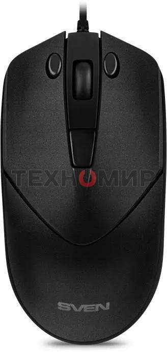Мышь проводная SVEN RX-100 черный, 4000 dpi, USB, кнопки - 6