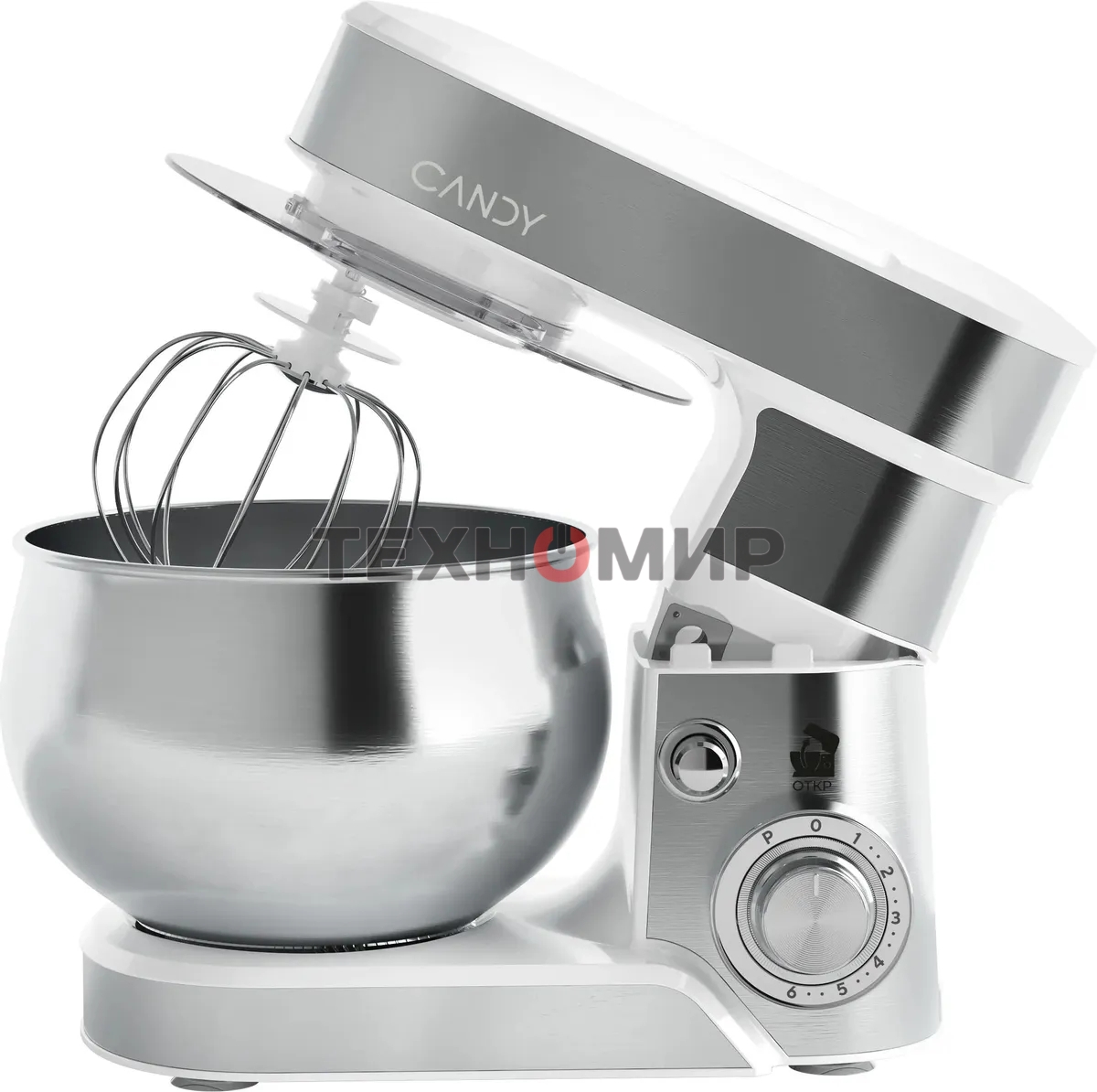 Миксер планетарный Candy CM-501 900Вт серебристый/белый