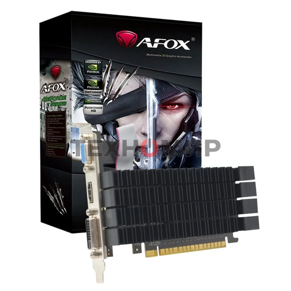 Видеокарта AFOX GT730 2G DDR3 64bit heatsink DVI HDMI