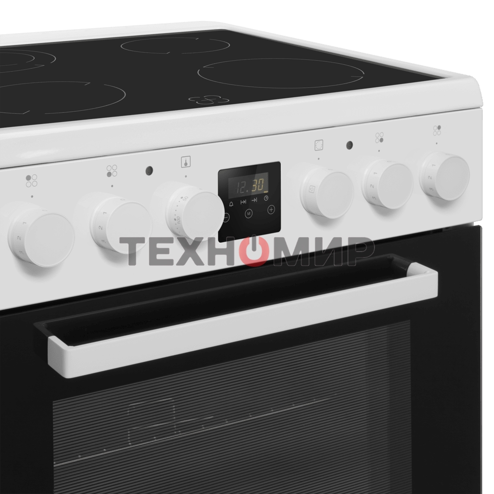 Плита электрическая Maunfeld MEC67CW08TD белый, конфорок 4 шт, духовка 59 л, 60 см x 85 см x 60 см