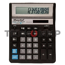 Калькулятор настольный Silwerhof SH-888X-14 черный 14-разр.