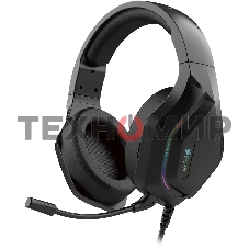 Наушники с микрофоном Oklick HS-L600G черный 2.2м мониторные USB оголовье (1939588)